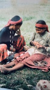 ‘Making bead necklaces on Bajhang airfield, Nepal’, Credit: Anna Robinson-Pant